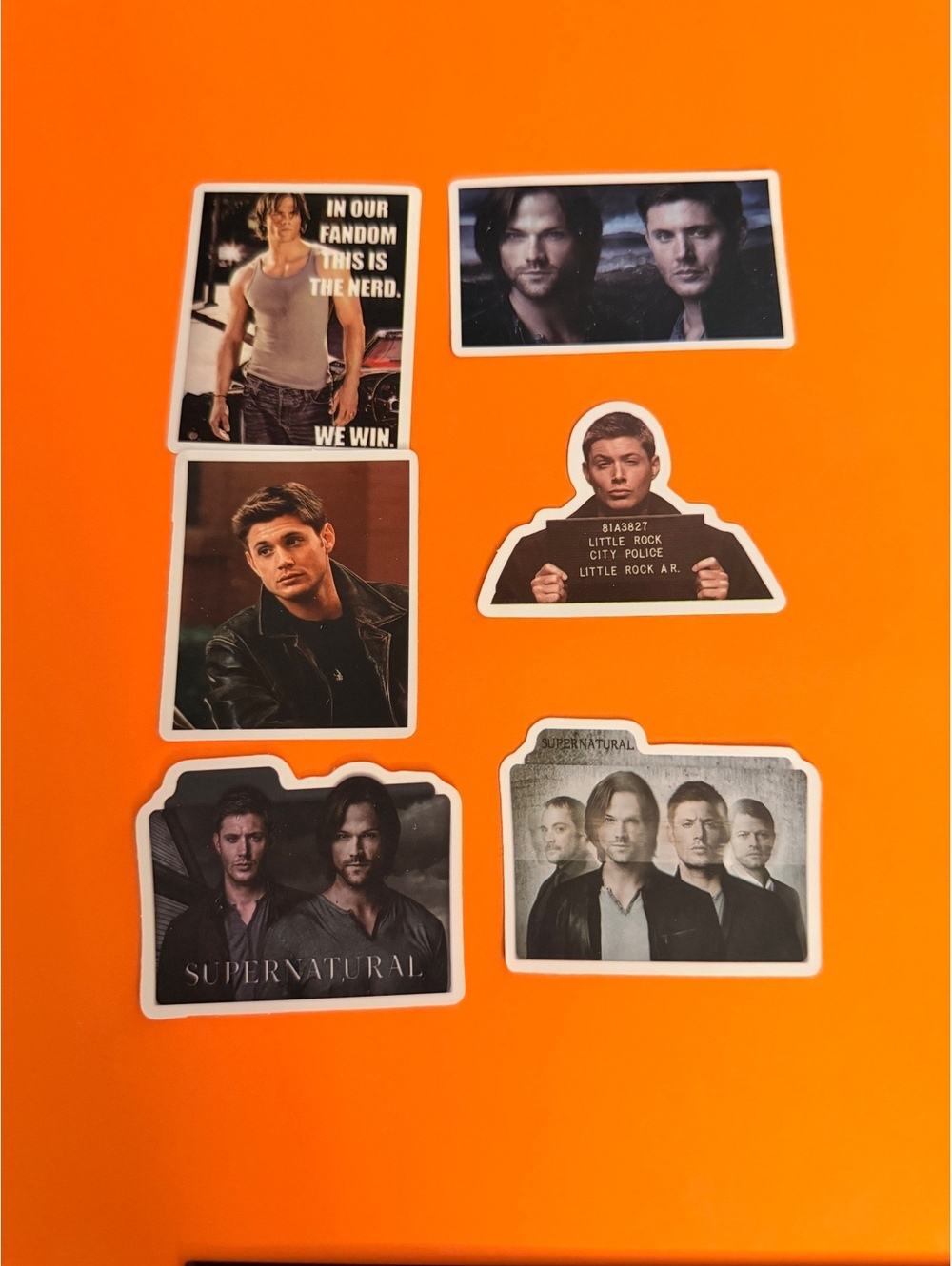 Waterproof stickers 6. Cas, Crowley, Dean, Sam